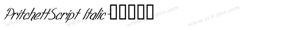 PritchettScript Italic字体转换